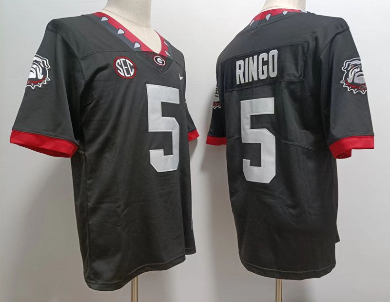 Men Georgia Bulldogs #5 Ringo Black 2024 Nike Vapor NCAA Jersey->indianapolis colts->NFL Jersey